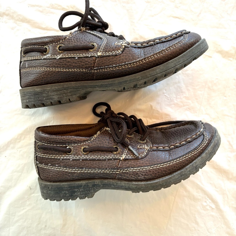 SPERRY boat shoes coffee brown SZ 1.5 Worn Once - Picture 12 of 13